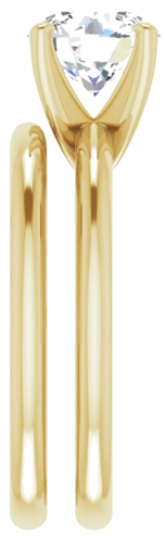 Sužadėtuvių Žiedas „Solitaire“ 750 Geltonojo Aukso Round 7.4mm (9)