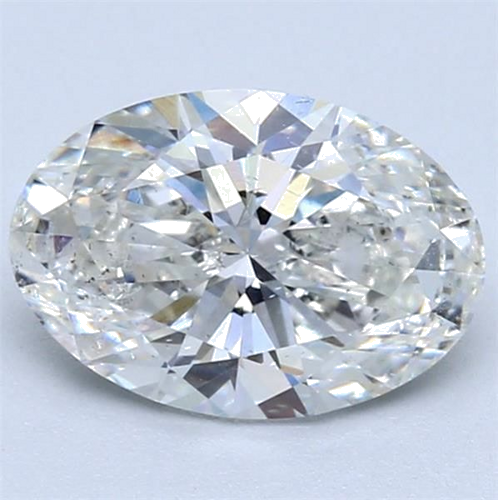 1.5 carat G-SI2 Natūralus Oval Deimantas (1)