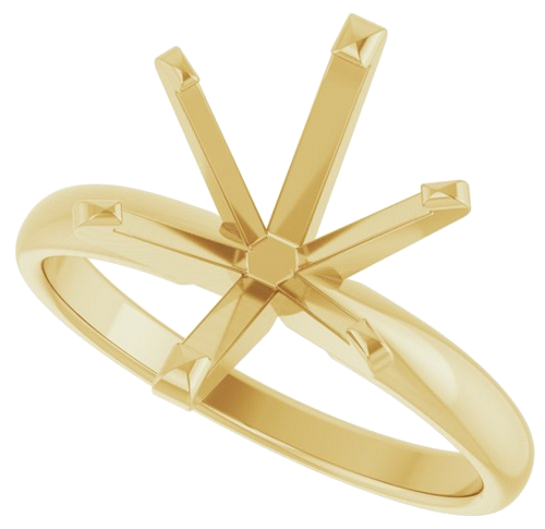 14K Yellow 11x9 mm Oval Solitaire Engagement Ring Mounting (5)