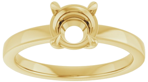 Sužadėtuvių Žiedas „Claw-Prong Solitaire“ 14k yellow gold Round 6.5mm (3)