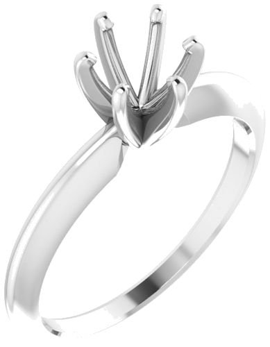 Sužadėtuvių Žiedas „Solitaire“ 950 Platinos Round 5.7mm x 6mm (1)