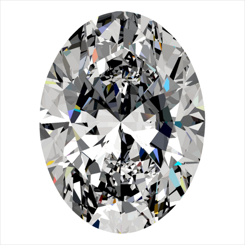 0.4 carat F-SI1 Natūralus Oval Deimantas (1)