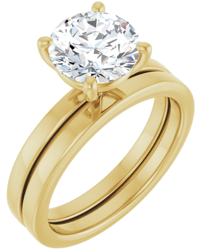 Sužadėtuvių Žiedas „Solitaire“ 14k yellow gold Round 8.2mm (6)