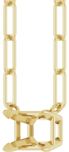 14K Yellow 7x5 mm Emerald 4-Prong Solitaire 18  Necklace (2)