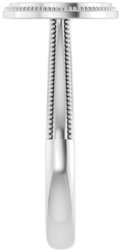 14K White 9x7 mm Oval Solitaire Engagement Ring Mounting (4)