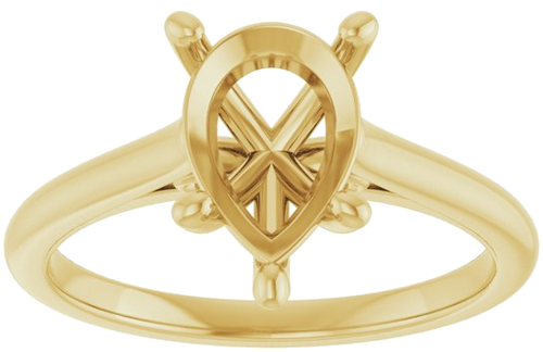 Sužadėtuvių Žiedas „Accented Infinity-Inspired“ 14k yellow gold Pear 10mm x 7mm (3)