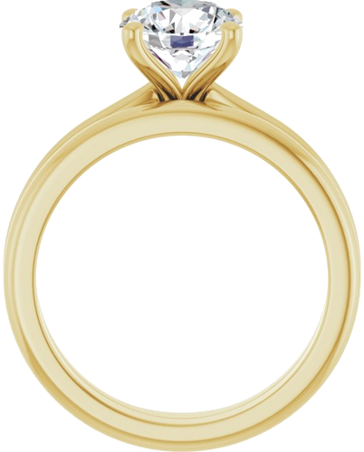 Sužadėtuvių Žiedas 14k yellow gold Round 7.4mm (7)
