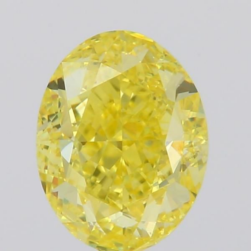 1.0 carat Fancy Intense Yellow-VVS2 Natūralus Oval Deimantas (1)