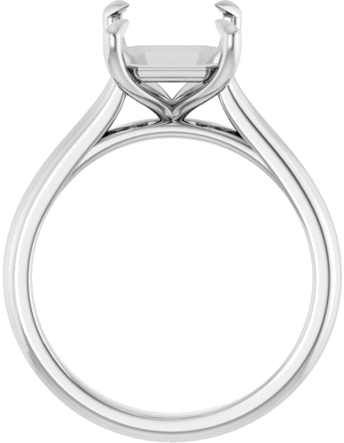 Sužadėtuvių Žiedas „Claw-Prong“ 14k white gold Emerald 10mm x 8mm (2)