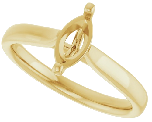 Sužadėtuvių Žiedas 14k yellow gold Marquise 8mm x 4mm (5)
