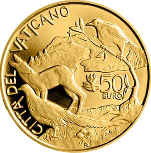 2021 Vatican coat of arms Francis Proof coin set with 50 euro gold coin (2)