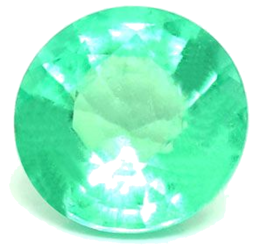 0.68 carat GREEN Round Smaragdas (1)