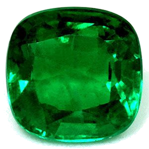 0.98 carat GREEN Cushion Smaragdas (1)