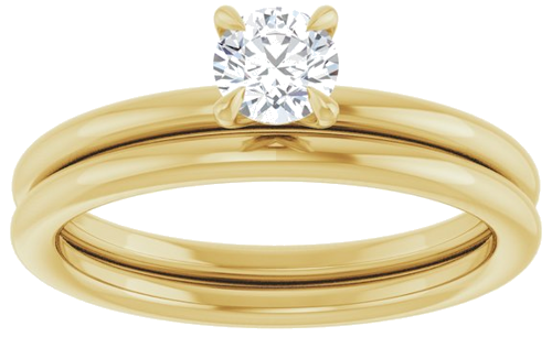 Sužadėtuvių Žiedas „Claw-Prong Solitaire“ 10k yellow gold Round 4.4mm (8)