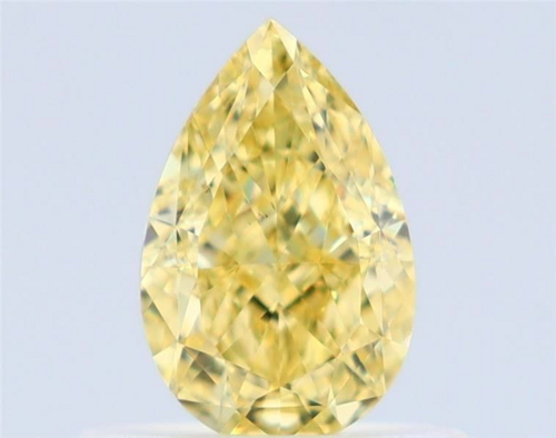0.58 carat Fancy Intense Yellow-VS2 Natūralus Pear Deimantas (1)