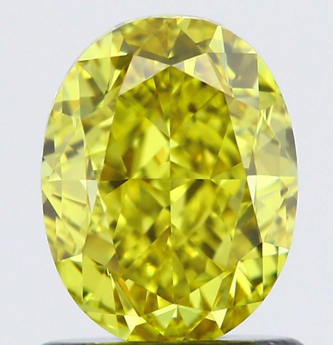 1.51 carat Fancy Vivid Yellow-VS1 Natūralus Oval Deimantas (1)