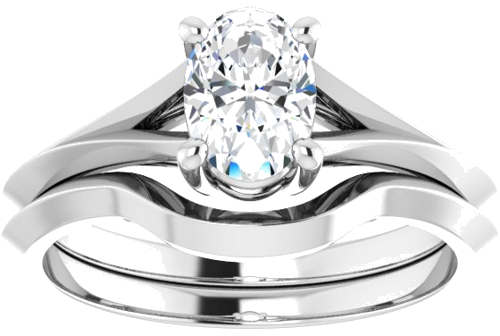 Sužadėtuvių Žiedas „Solitaire“ 585 Baltojo Aukso Oval 7mm x 5mm (8)