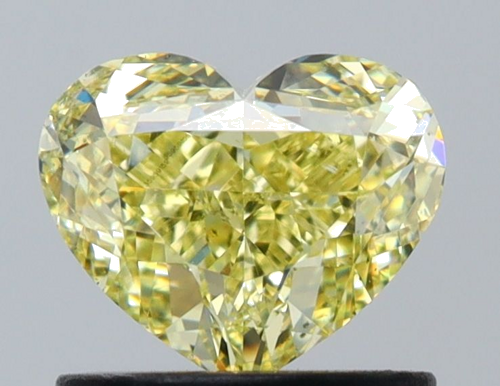 1.0 carat Fancy Yellow-VS2 Natūralus Heart Deimantas (1)