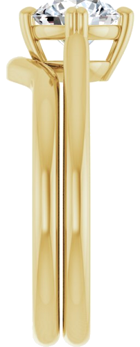 14K Yellow 6.5 mm Round Solitaire Engagement Ring Mounting (9)