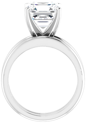 Sužadėtuvių Žiedas „Solitaire“ 585 Baltojo Aukso Asscher 9mm (7)