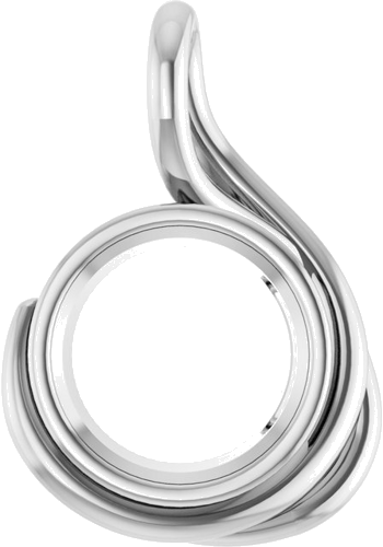 14K White 12 mm Round Pendant Mounting (1)