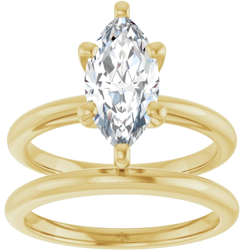 14K Yellow  12x6 mm Marquise Solitaire Engagement Ring Mounting (8)
