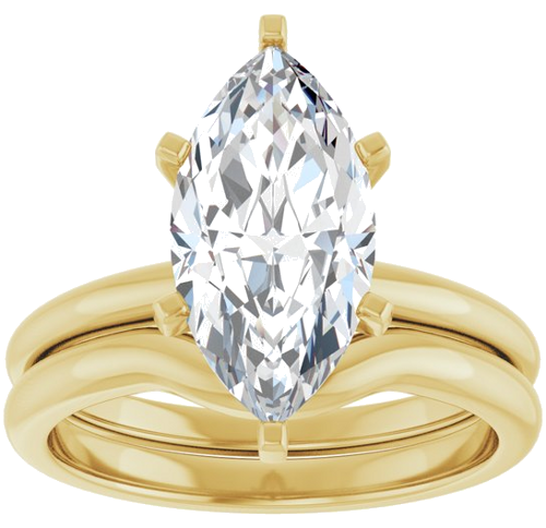 Sužadėtuvių Žiedas 14k yellow gold Marquise 14mm x 7mm (8)
