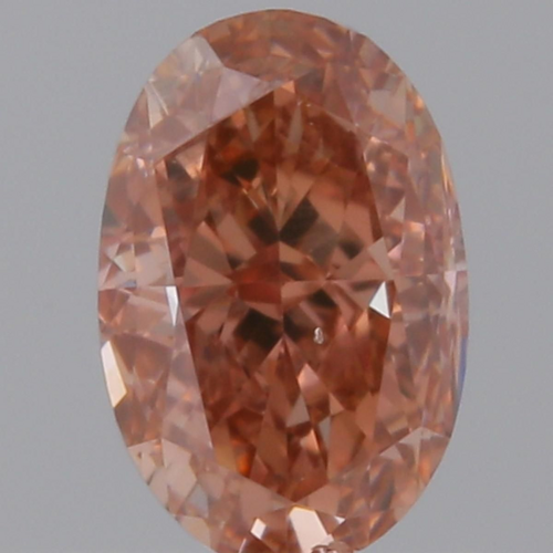 0.47 carat Fancy Brownish Orangey Pink-SI1 Natūralus Oval Deimantas (1)