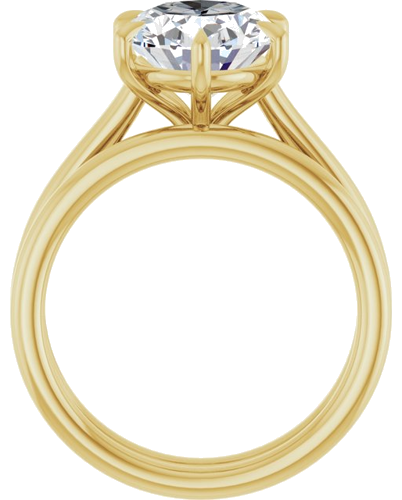 Sužadėtuvių Žiedas „Claw-Pong“ 14k yellow gold Oval 11mm x 9mm (7)