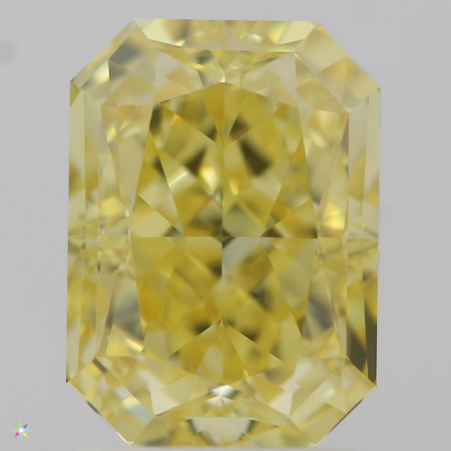 2.07 carat Fancy Vivid Yellow-VS2 Natūralus Radiant Deimantas (1)