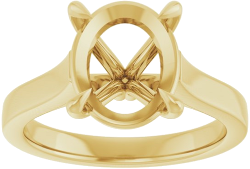 Sužadėtuvių Žiedas „Claw-Prong“ 14k yellow gold Oval 11mm x 9mm (3)