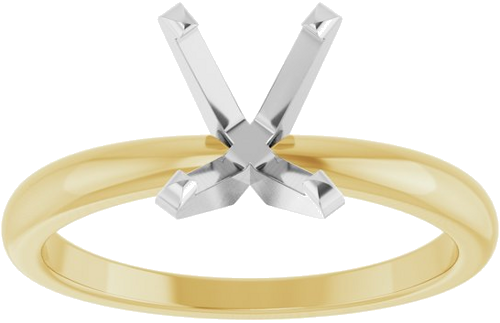 Sužadėtuvių Žiedas „Solitaire“ 14k yellow/white gold Oval 9mm x 7mm (3)