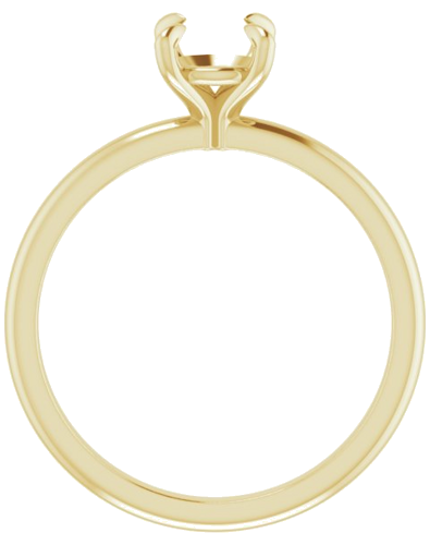 14K Yellow  6 mm Round Solitaire Engagement Ring Mounting (2)