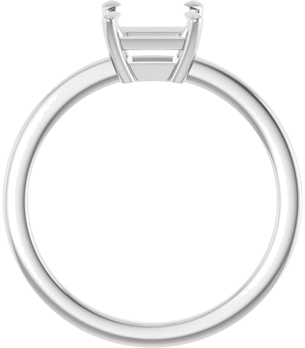 Sužadėtuvių Žiedas „Claw-Prong Solitaire“ 14k white gold Square 5.5mm (2)