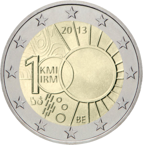 2013 Belgija Meteorologijos institutas 2 eurų moneta (1)
