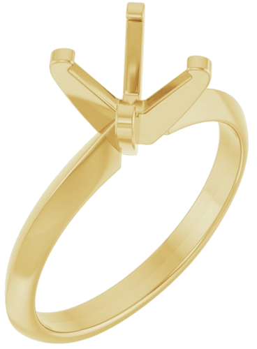 Sužadėtuvių Žiedas „Solitaire“ 585 Geltonojo Aukso Round 7mm (1)