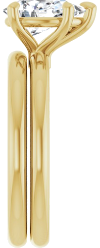 Sužadėtuvių Žiedas 585 Geltonojo Aukso Pear Shape 9mm x 6mm (9)