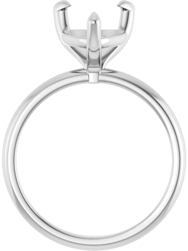 Sužadėtuvių Žiedas „Solitaire“ 14k white gold Heart 9mm (2)