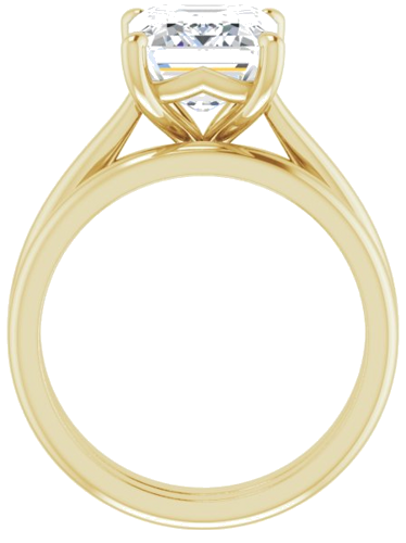 14K Yellow 10x8 mm Emerald Solitaire Engagement Ring Mounting (7)