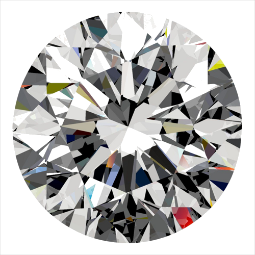 0.5 carat E-VS2 Very Good cut Natūralus Round Deimantas (1)