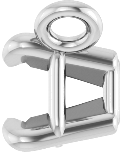 14K White 5x3 mm Emerald 4-Prong Claw Necklace Center (3)