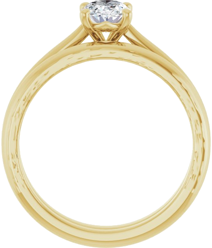 Sužadėtuvių Žiedas „Solitaire“ 10k yellow gold Oval 7mm x 5mm (7)