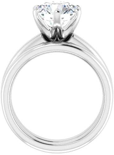 Sužadėtuvių Žiedas „Solstice Solitaire®“ 14k white gold Round 8.8mm (7)