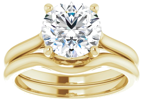 Sužadėtuvių Žiedas „Solitaire“ 14k yellow gold Round 8.2mm (8)