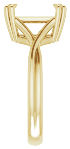 Sužadėtuvių Žiedas „Solitaire“ 585 Geltonojo Aukso Emerald 10mm x 8mm (4)