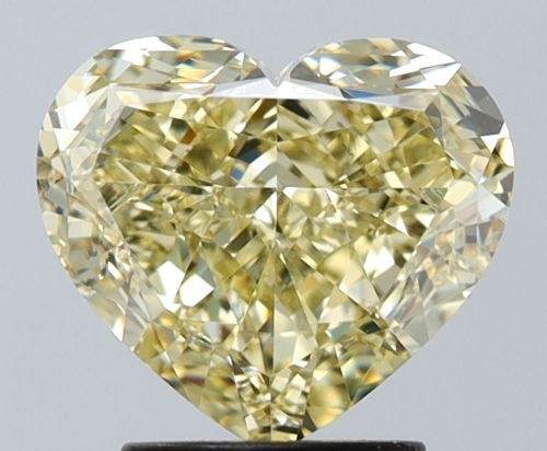 3.18 carat Fancy Yellow-VS1 Natūralus Heart Deimantas (1)
