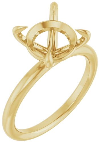 Sužadėtuvių Žiedas „Claw-Prong Solitaire“ 10k yellow gold Round 10mm (1)