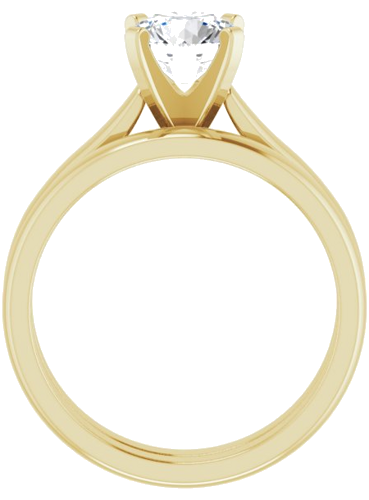 14K Yellow 7 mm Round Solitaire Engagement Ring Mounting (6)