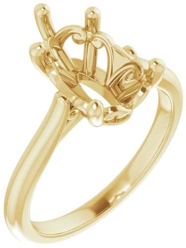 Sužadėtuvių Žiedas „Solitaire“ 14k yellow gold Pear 12mm x 8mm (1)