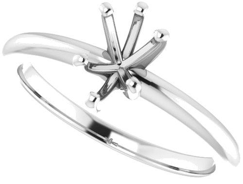 14K White  7x5 mm Pear Solitaire Engagement Ring Mounting (5)